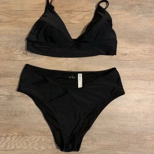Black Aerie high waisted bikini